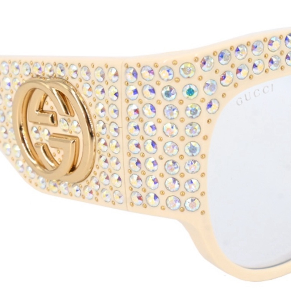 Gucci Hollywood Forever Swarovski Crystal Sunglasses GG0144S - Picture 5 of 7